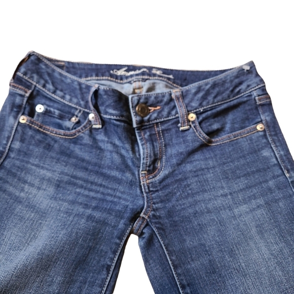 American Eagle  Stretch boy fit Regular straight leg mid rise denim jeans - Picture 8 of 10
